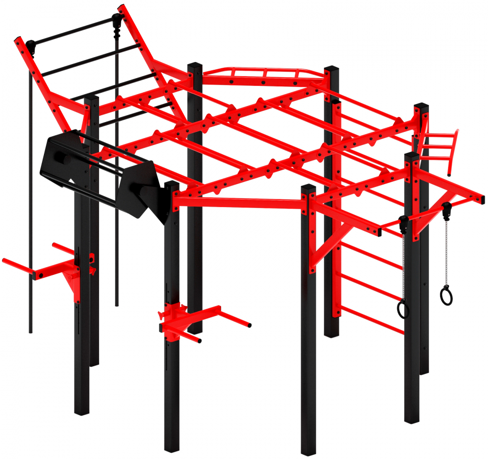 Многофункциональный спортивный комплекс (красный) МК 100.01-01 