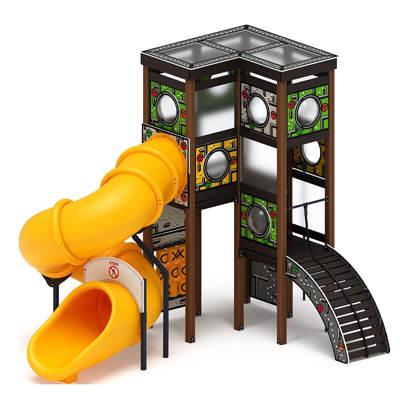 Куб (Зеленое эхо) горка Н 2000 - ДИК 2.23.01-01