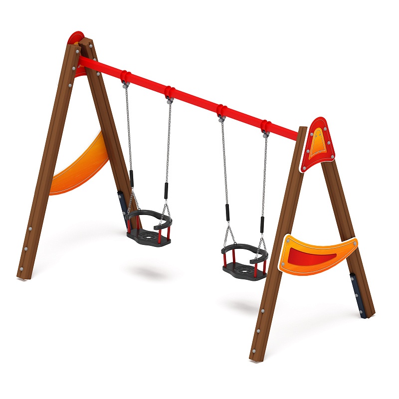 Качели двойные Д2 - ИО 12.Д.01.01.01-И1 - (Счастливое детство) - фото, описание, цена