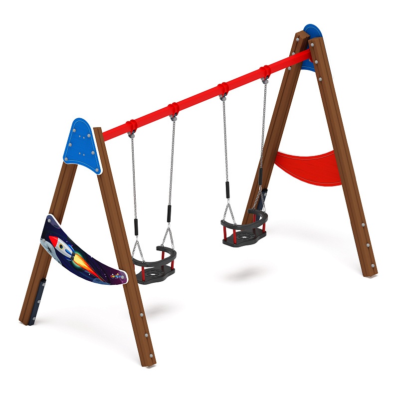 Качели двойные Д2 - ИО 12.Д.01.01.02-И1 - (Космопорт) от skifpro.kz - От официального дилера СКИФ в Казахстане. 