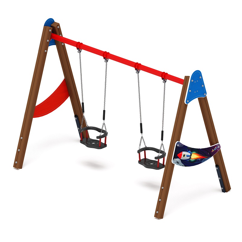 Качели двойные Д2 - ИО 12.Д.01.01.02-И1 - (Космопорт) - фото, описание, цена