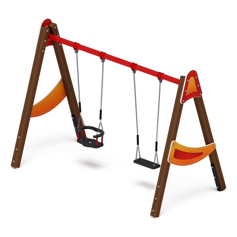 Качели двойные Д2 - ИО 12.Д.01.02.01-И1.01 - (Счастливое детство) - фото, описание, цена