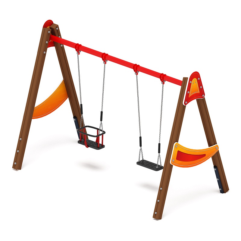 Качели двойные Д2 - ИО 12.Д.03.04.01-И1 - (Счастливое детство) по цене 0 тенге, 