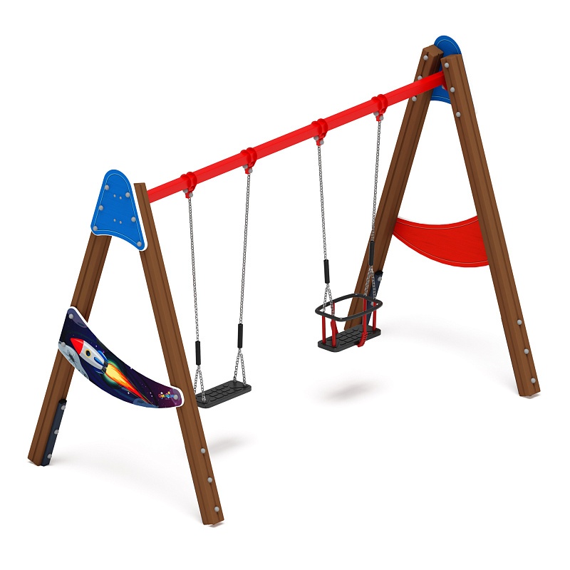 Качели двойные Д2 - ИО 12.Д.03.04.02-И1 - (Космопорт)