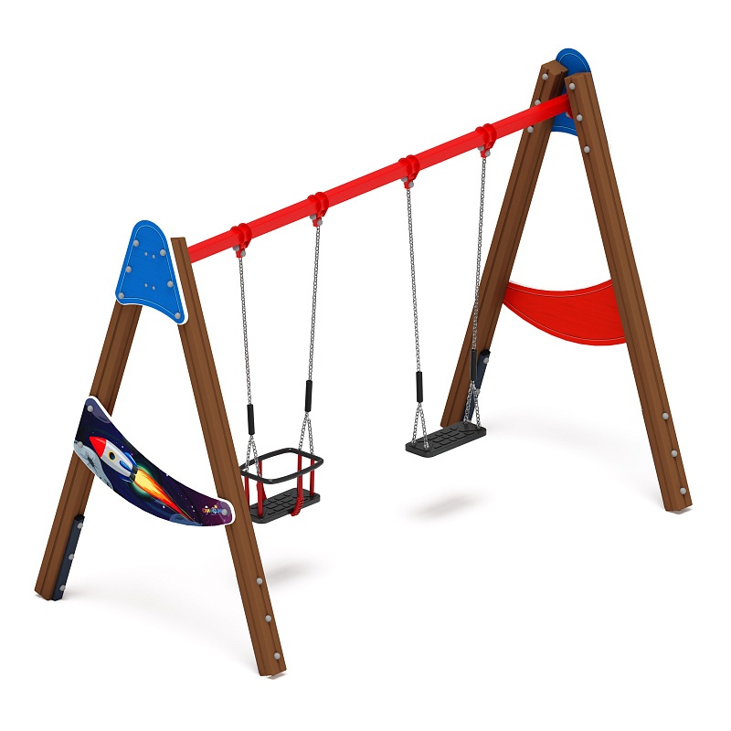 Качели двойные Д2 - ИО 12.Д.03.04.02-И1 - (Космопорт) от skifpro.kz - От официального дилера СКИФ в Казахстане. 