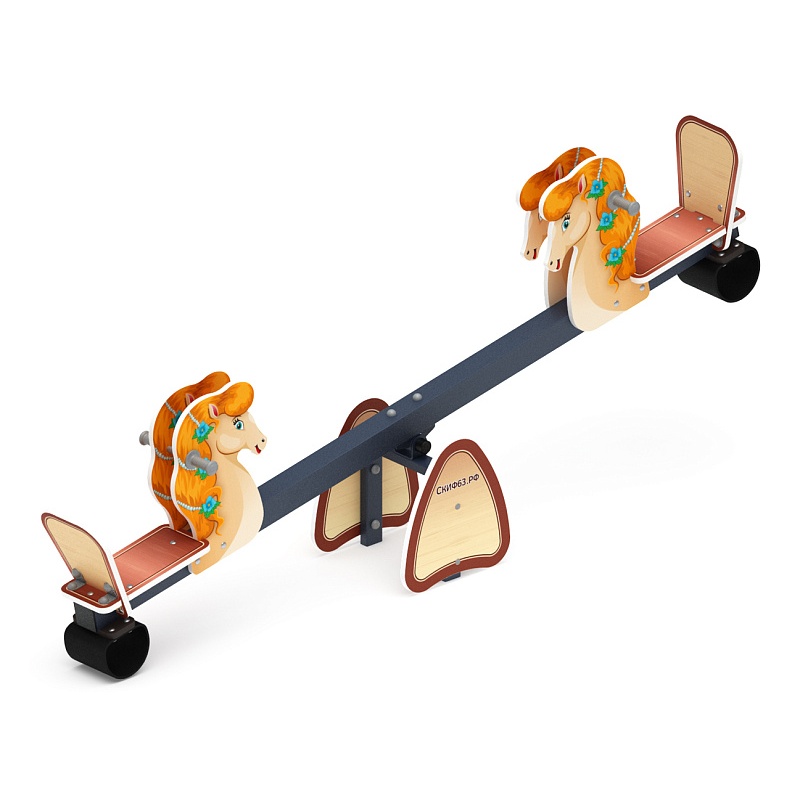 Качалка балансир со спинкой Лошадка - ИО 21.М.01.02-01.И1 - фото, описание, цена