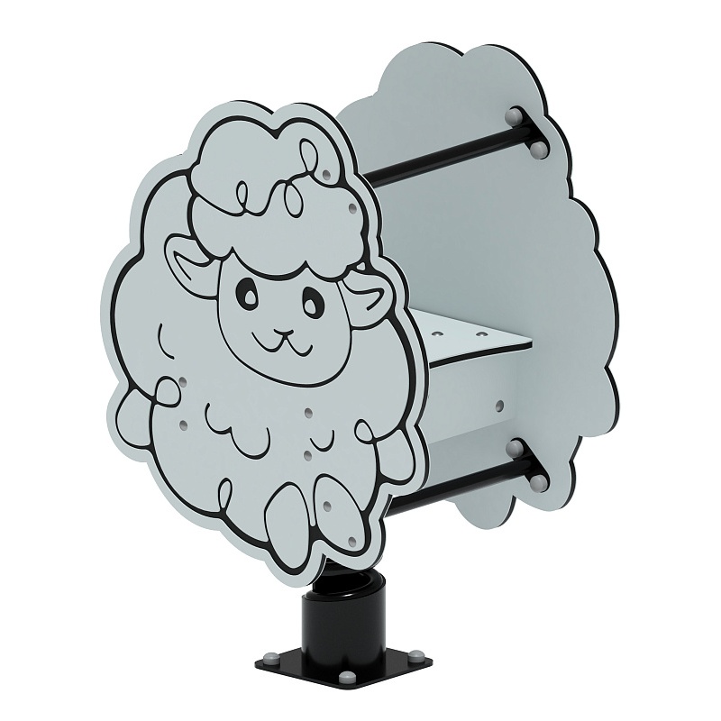 Качалка на пружине Барашек (серый) ИО 22.01.11-01 по цене 0 тенге, 