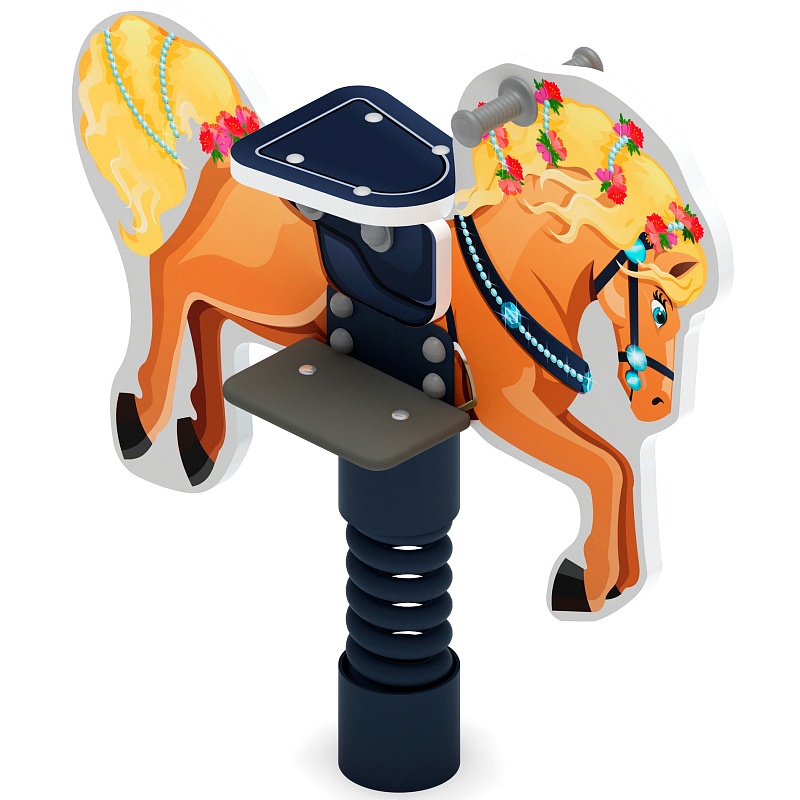 Лошадка 4 - Качалка на пружине - ИО 22.01.13-02.И1 - фото, описание, цена