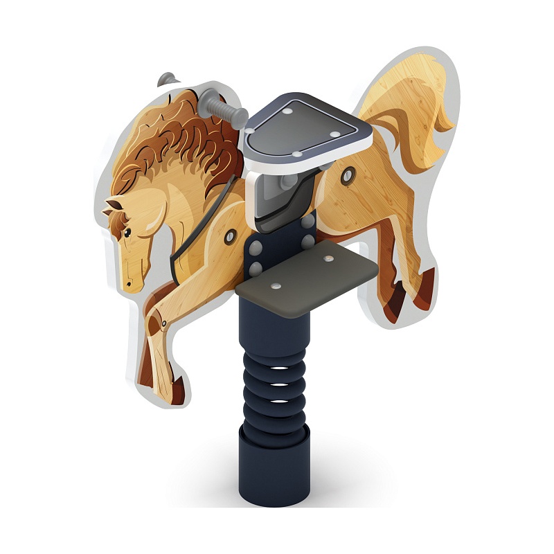 Лошадка 6 (Деревянный конь) - Качалка на пружине - ИО 22.01.13-04.И1 