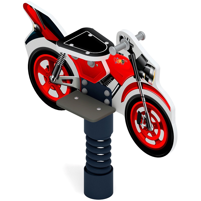 Мотоцикл (красный) - Качалка на пружине - ИО 22.03.01-02.И1 - фото, описание, цена