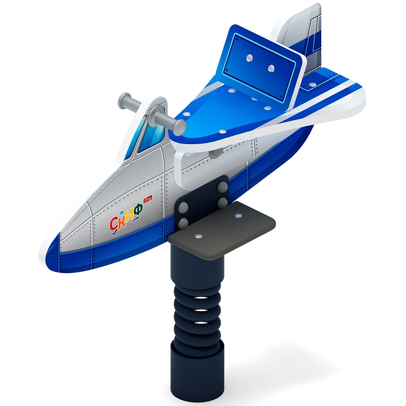 Самолетик (синий) - Качалка на пружине - ИО 22.03.02-02.И1