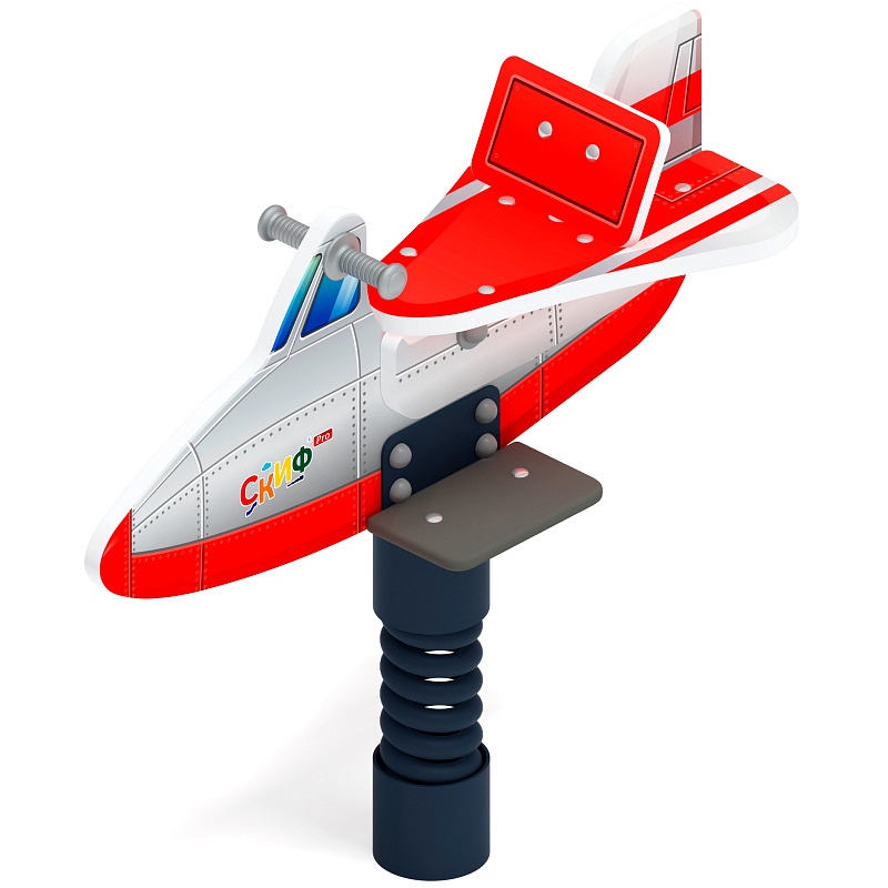 Самолетик (красный) - Качалка на пружине - ИО 22.03.02-03.И1 