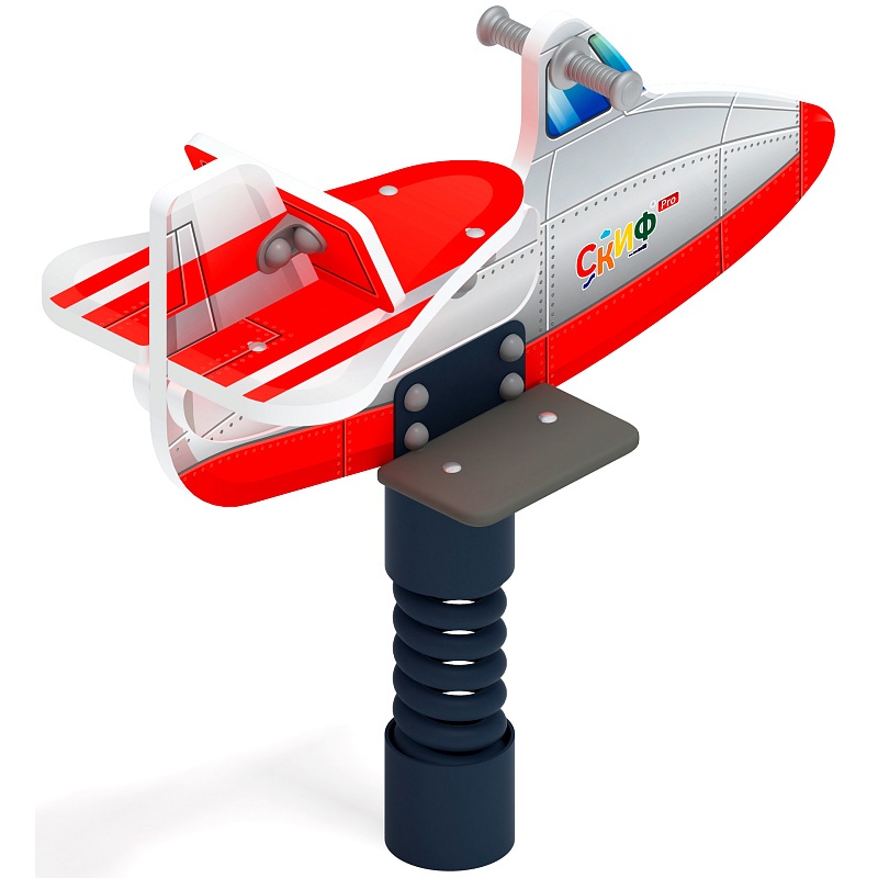 Самолетик (красный) - Качалка на пружине - ИО 22.03.02-03.И1 от skifpro.kz - От официального дилера СКИФ в Казахстане. 