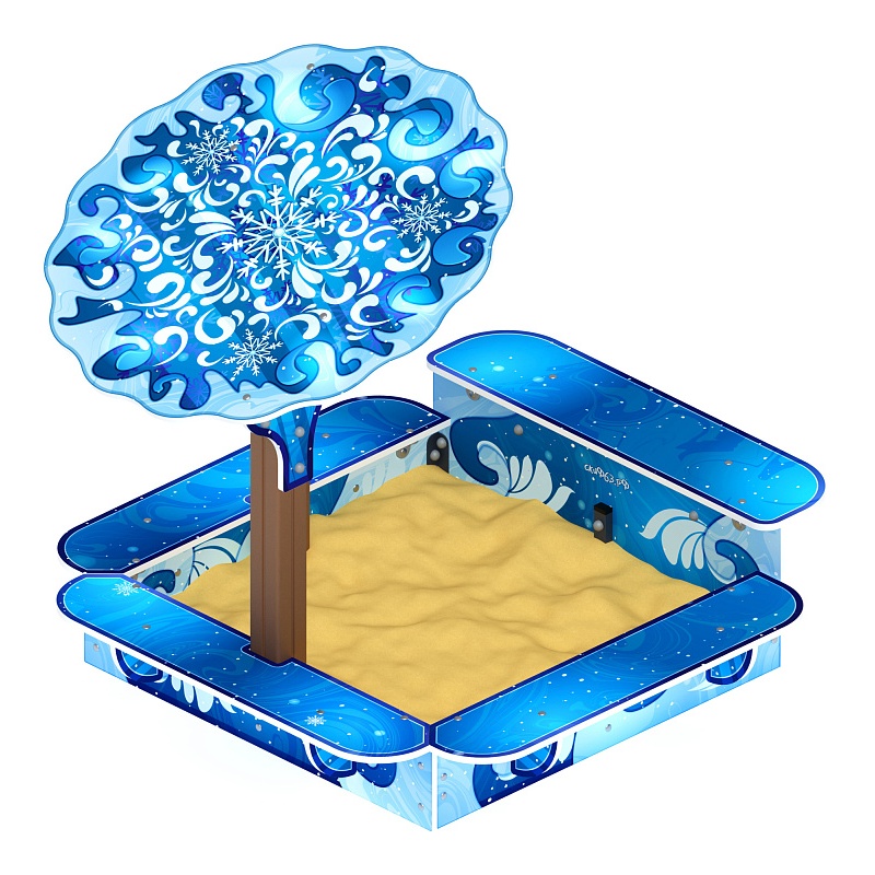 Песочница с навесом Ромашка (Снежная королева) - ИО 5.01.06-02 