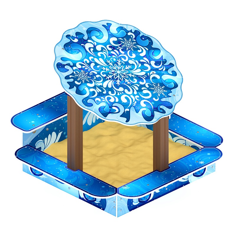 Песочница с навесом Ромашка (Снежная королева) - ИО 5.01.06-02 по цене 0 тенге, 