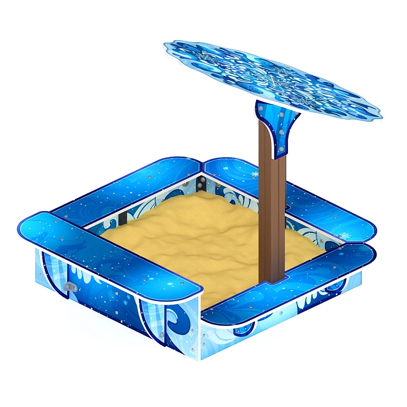 Песочница с навесом Ромашка (Снежная королева) - ИО 5.01.06-02 от skifpro.kz - От официального дилера СКИФ в Казахстане. 