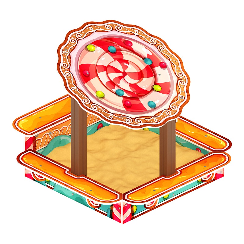 Песочница с навесом Ромашка (Пряничный домик) - ИО 5.01.06-03 по цене 0 тенге, 