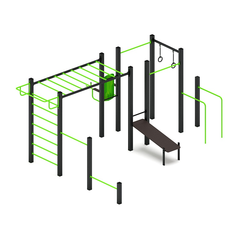 Многофункциональный спортивный комплекс (зеленый) МК 100.04-02