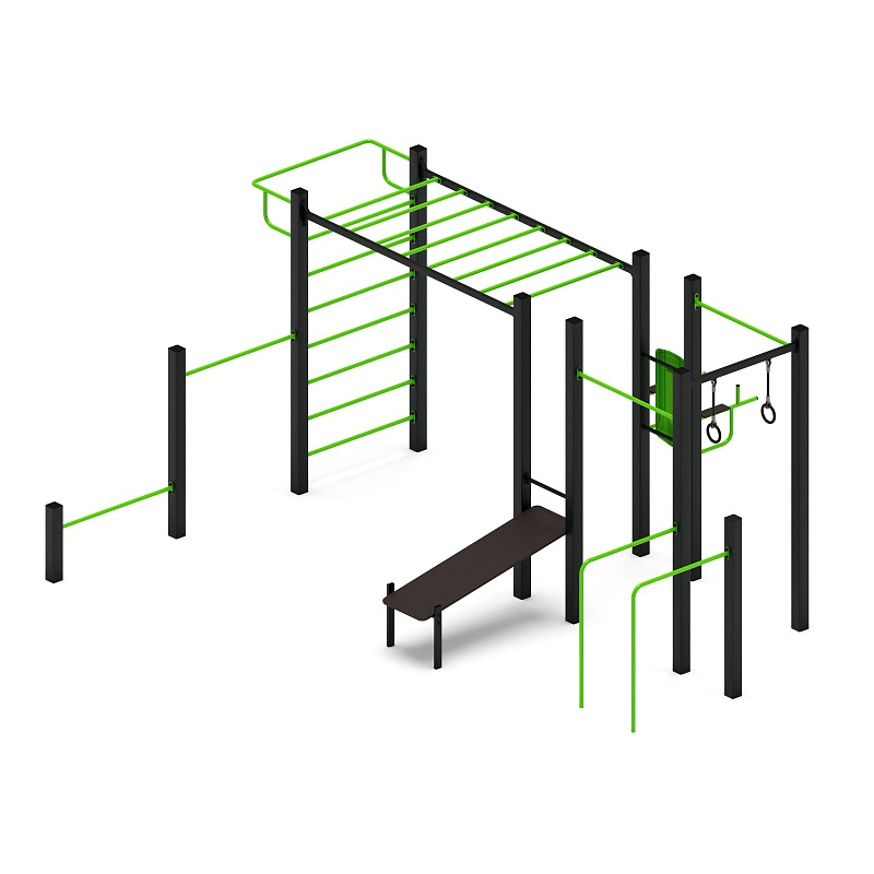 Многофункциональный спортивный комплекс (зеленый) МК 100.04-02 - фото, описание, цена