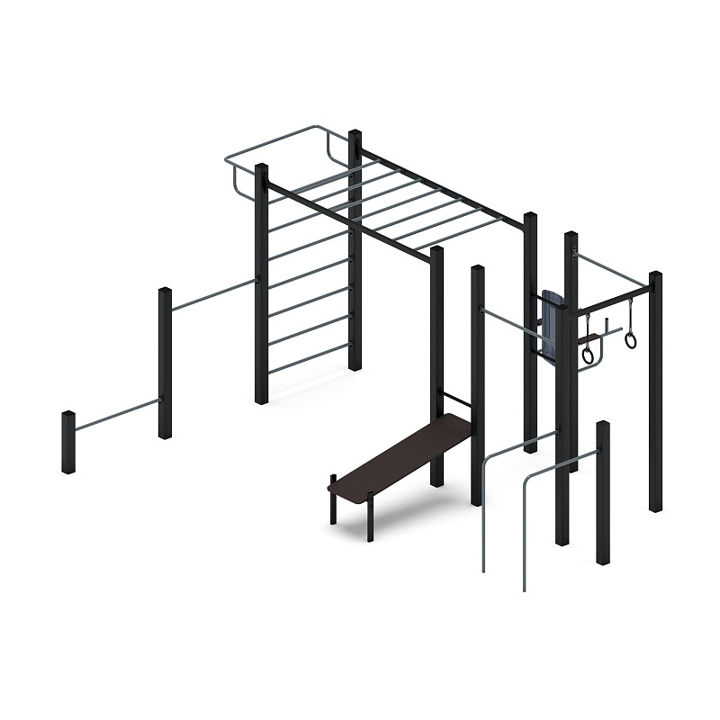 Многофункциональный спортивный комплекс (серый) МК 100.04-03 - фото, описание, цена