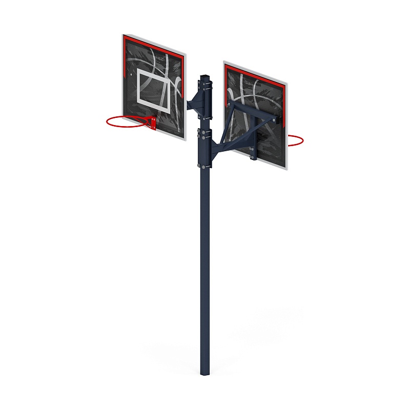 Стойка баскетбольная комбинированная (черно-белый) - СО 2.70.03-02.И1 - фото, описание, цена