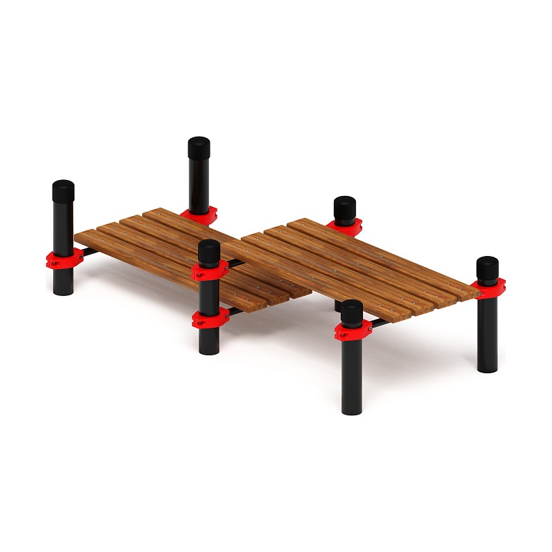 Воркаут 89. Гимнастическая скамья двойная разноуровневая (красный) ВТ 01.01-01 по цене 545925 тенге, 