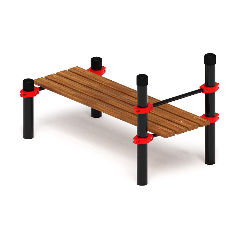 Воркаут 89. Гимнастическая скамья с фиксацией ступней (красный) ВТ 01.02-01 по цене 405675 тенге, 