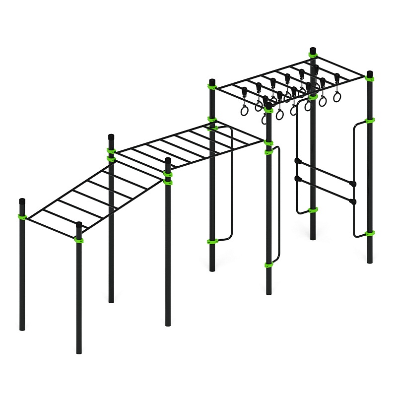 Воркаут 89. Рукоход с изменением высоты (зеленый) ВТ 01.06-02