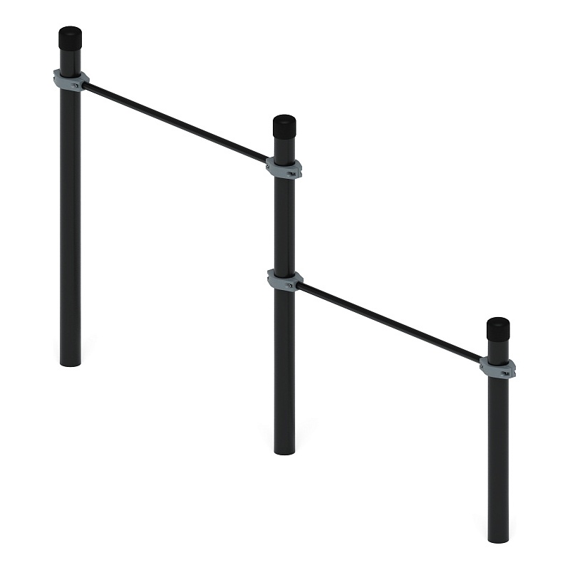 Воркаут 89. Перекладины стационарные разноуровневые (серый) ВТ 01.07-03 от skifpro.kz - От официального дилера СКИФ в Казахстане. 