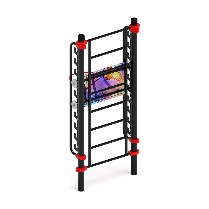 Воркаут 89. Баскетбольный щит переменной высоты (красный) ВТ 01.14-01 от skifpro.kz - От официального дилера СКИФ в Казахстане. 