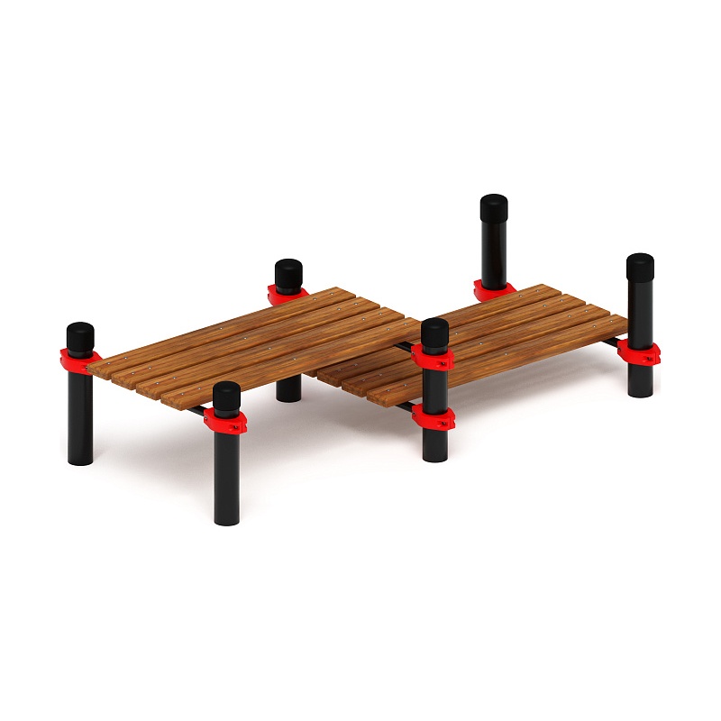 Воркаут 108. Гимнастическая скамья двойная разноуровневая (красный) ВТ 02.01-01 от skifpro.kz - От официального дилера СКИФ в Казахстане. 