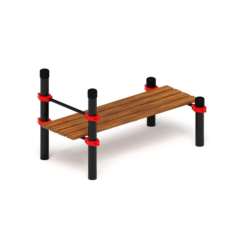 Воркаут 108. Гимнастическая скамья с фиксацией ступней (красный) ВТ 02.02-01 от skifpro.kz - От официального дилера СКИФ в Казахстане. 