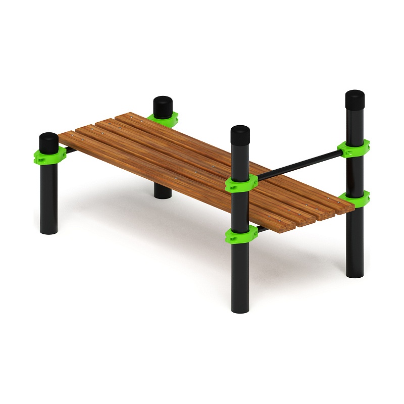 Воркаут 108. Гимнастическая скамья с фиксацией ступней (зеленый) ВТ 02.02-02 по цене 450675 тенге, 