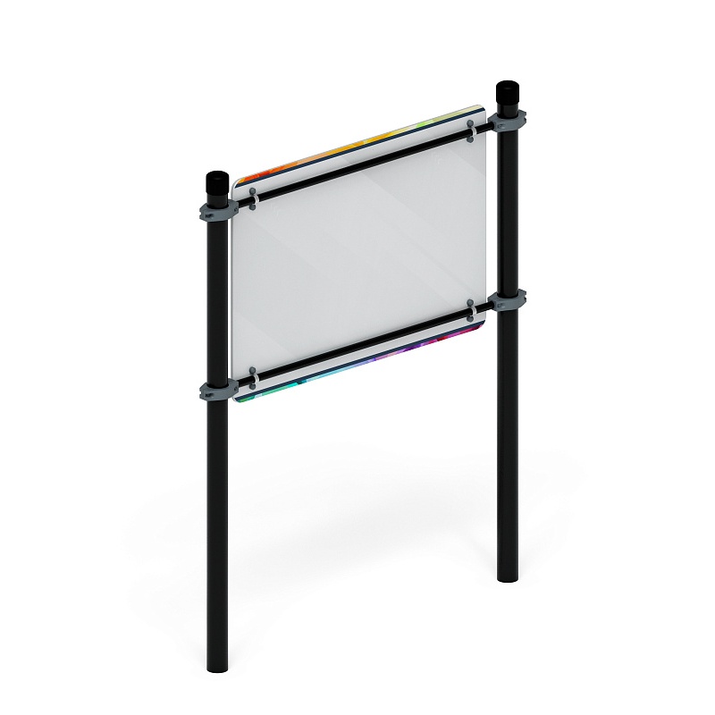 Воркаут 108. Информационная стойка (серый) ВТ 02.03-03 - фото, описание, цена