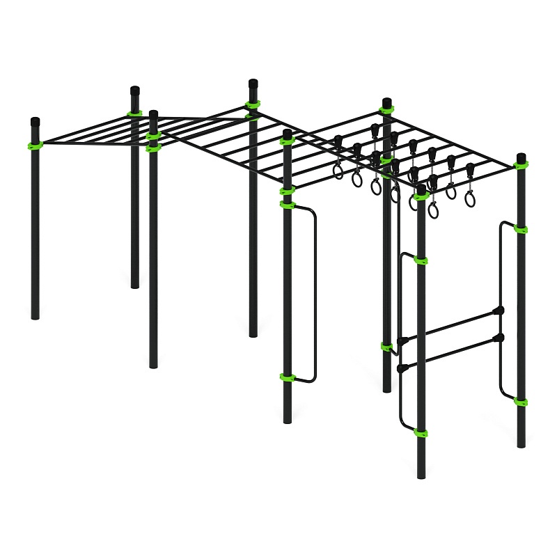 Воркаут 108. Рукоход с изменением высоты (зеленый) ВТ 02.06-02 - фото, описание, цена