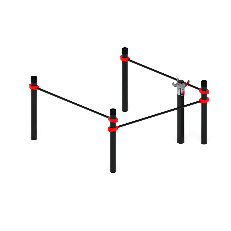 Воркаут 108.Комплекс для выполнения испытаний рывок  (красный) ВТ 02.09-01 